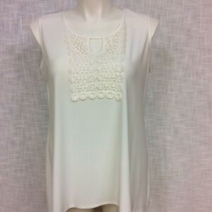 Ivy Ridge White Sleeveless 1X Top